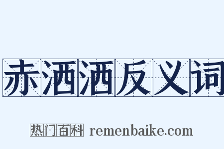 赤洒洒反义词是什么意思的图片